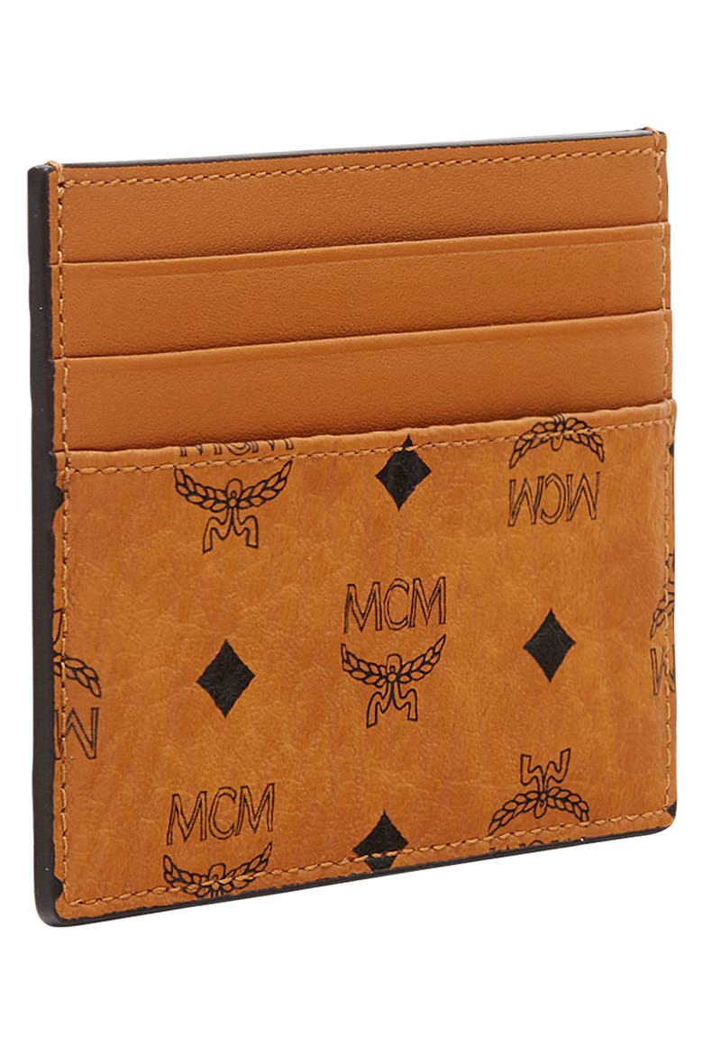 Money Clip Card Case in Visetos Original, Alternate, color, COGNAC