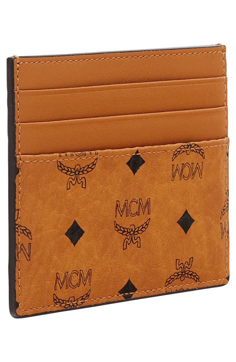 MCM Mini Visetos Canvas Card Case with Money Clip, Alternate, color,