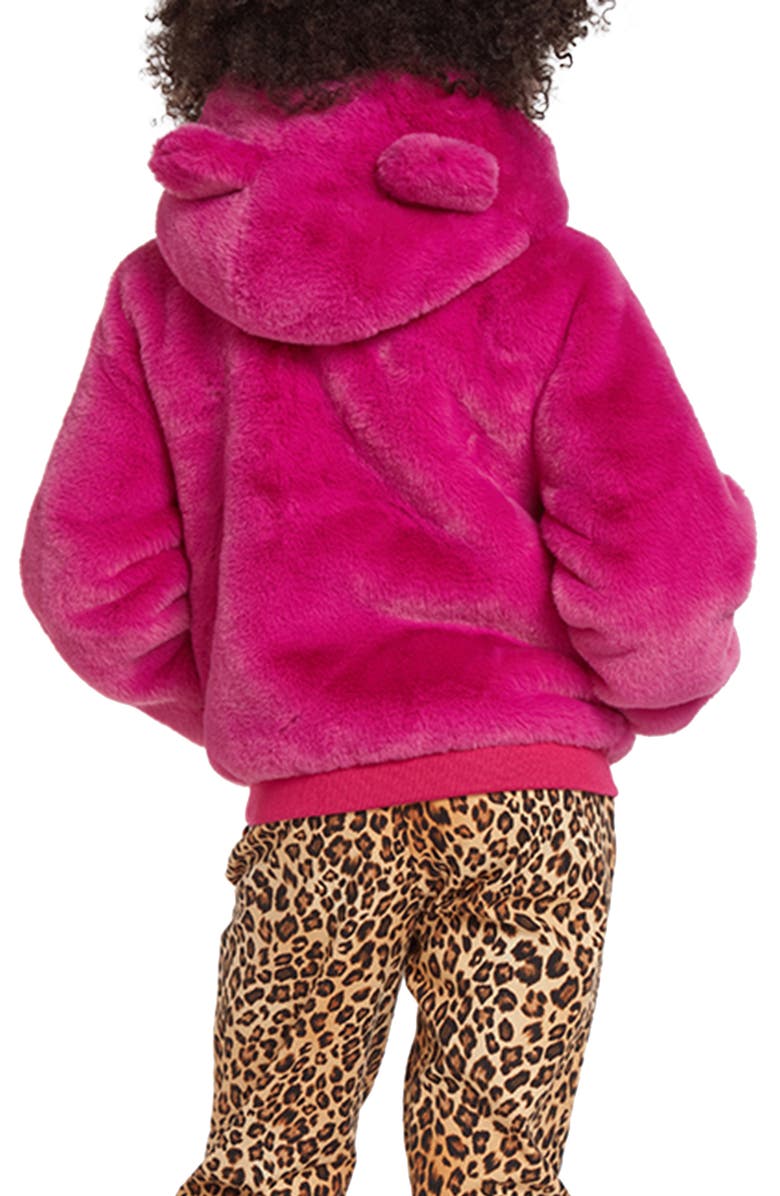 Apparis Kids' Lily Faux Fur Hooded Coat, Alternate, color, Confetti Pink