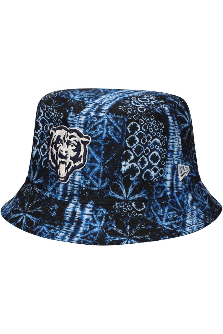 Men's New Era Navy Chicago Bears Shibori Bucket Hat, Main, color, Navy