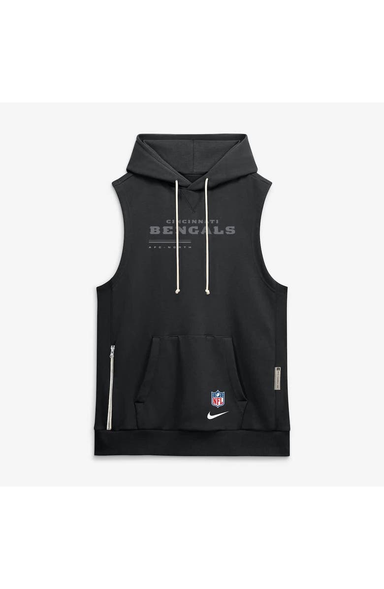 Nike Men's Nike Black Cincinnati Bengals Sideline Standard Issue Dri-FIT Sleeveless Hoodie, Alternate, color, Black