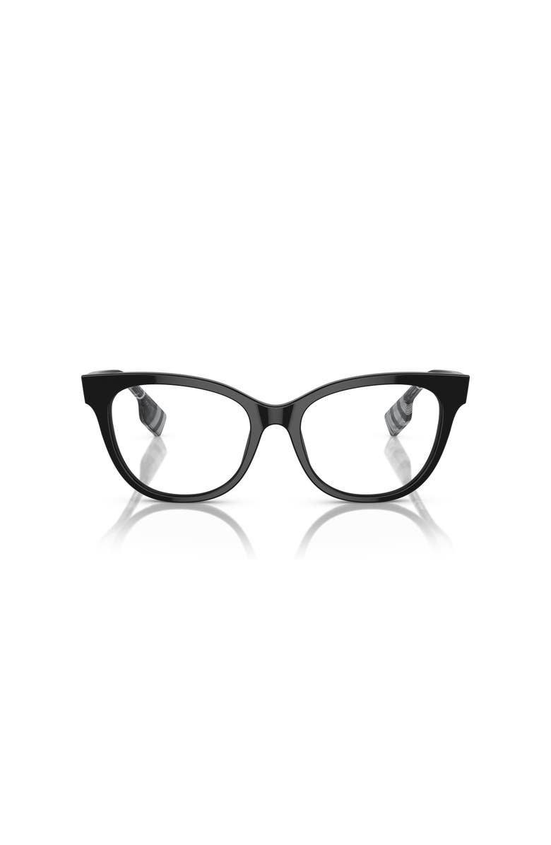 Burberry 53mm Cat Eye optical glasses, Alternate, color, Black