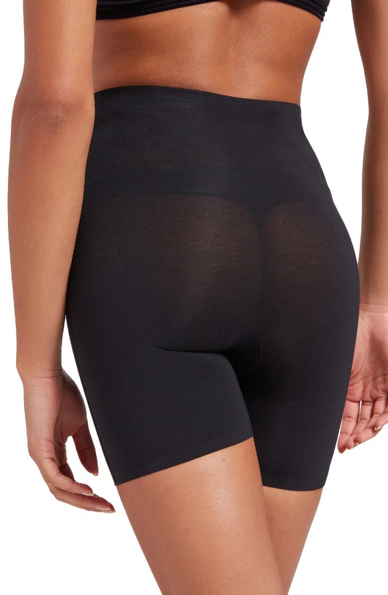 Wolford Cotton Contour Control Shaping Shorts, Alternate, color,