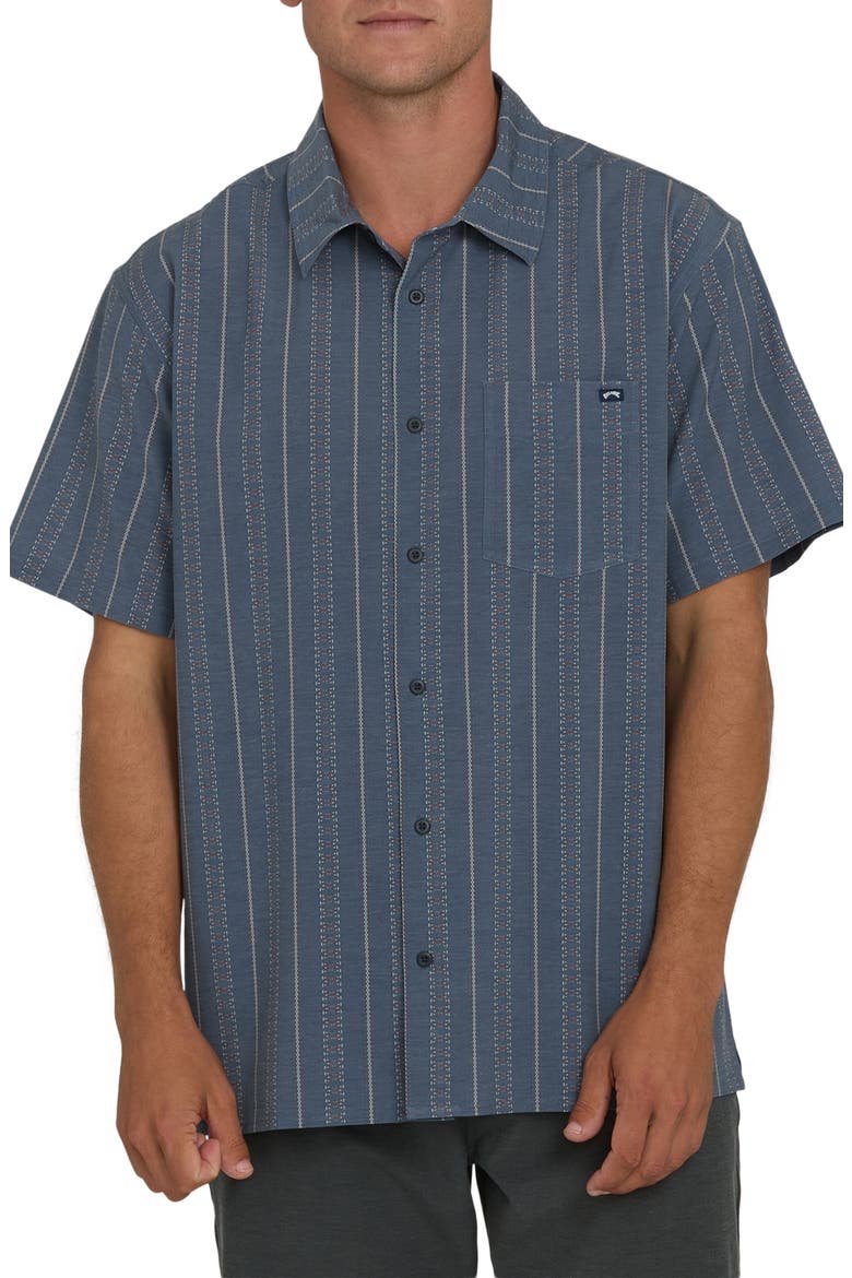 A-Div Surftrek Transit Short Sleeve Button-Up Shirt, Main, color, TRUE NAVY