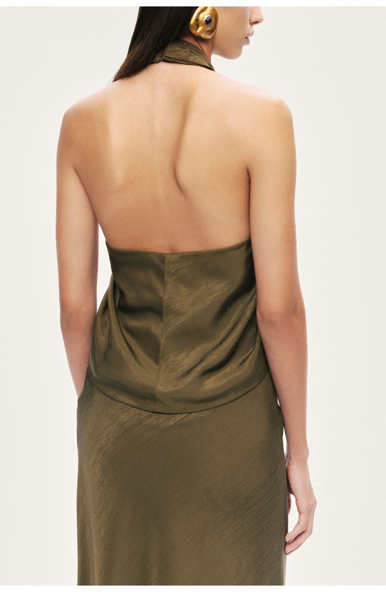 Nocturne Flared Midi Skirt, Alternate, color, Khaki