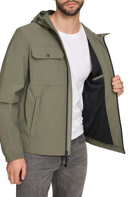 Levi's Hooded Rain Jacket In Sage Green