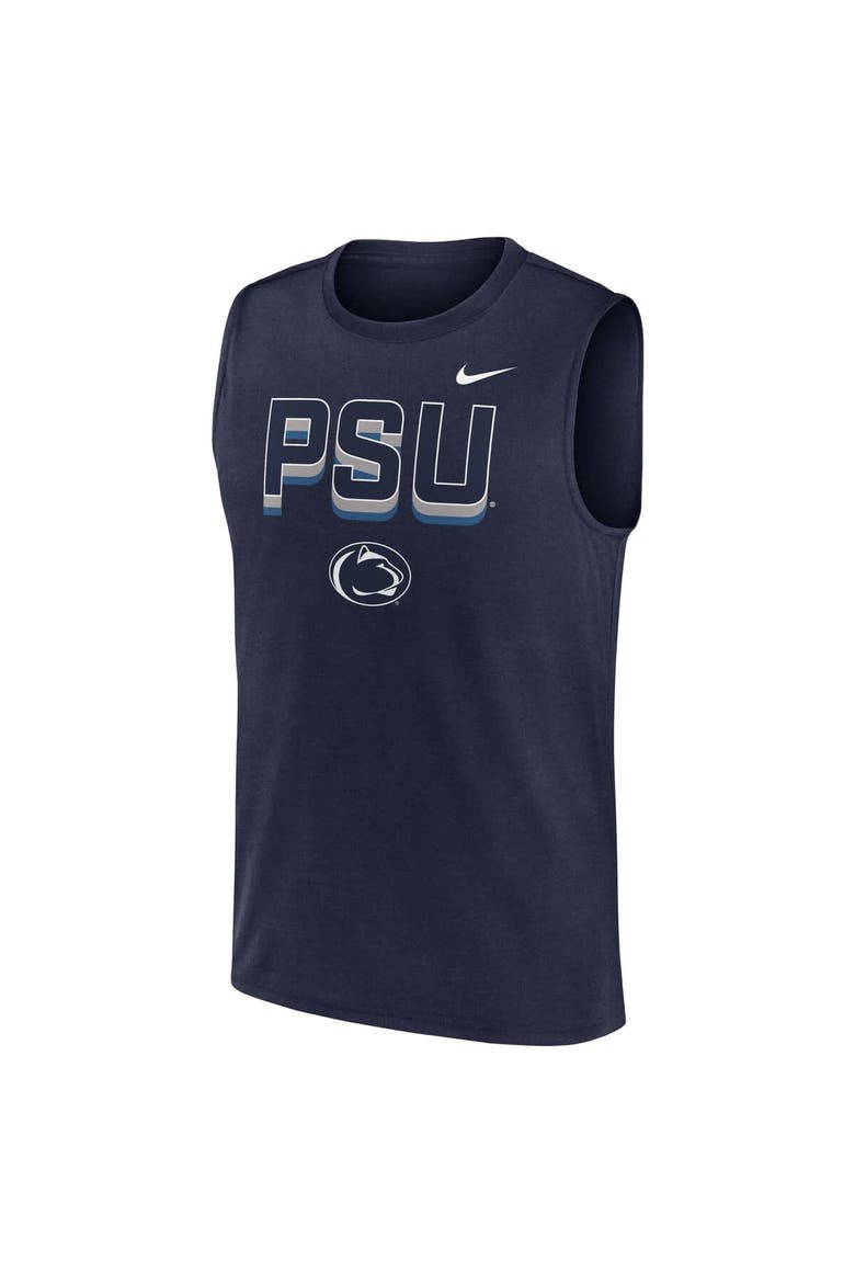 Men's Nike Navy Penn State Nittany Lions Primetime Tricode Legend Performance Tank Top, Alternate, color, Navy