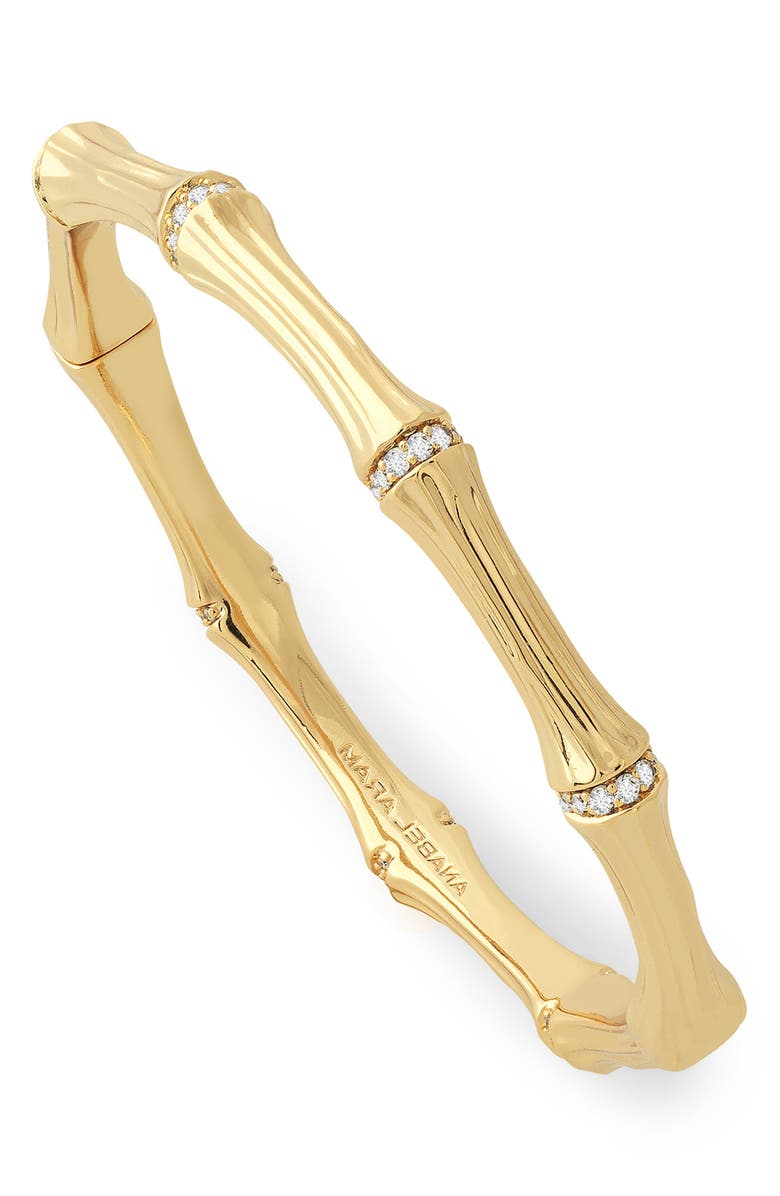 Anabel Aram Jewelry Bamboo Texture Bangle, Alternate, color, Gold