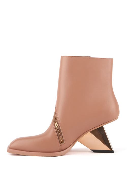 United Nude Rockit Zip Bootie In Italian Clay