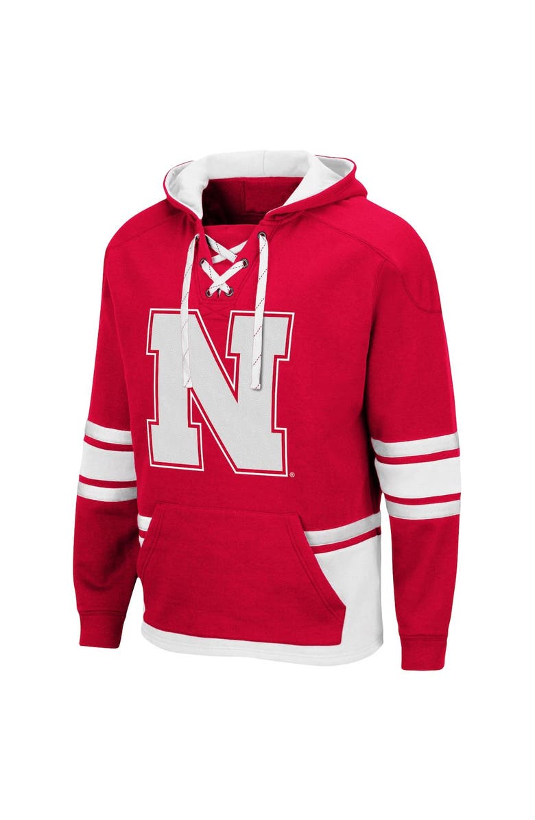 COLOSSEUM Men's Colosseum Scarlet Nebraska Huskers Lace Up 3.0 Pullover Hoodie, Alternate, color, Scarlet
