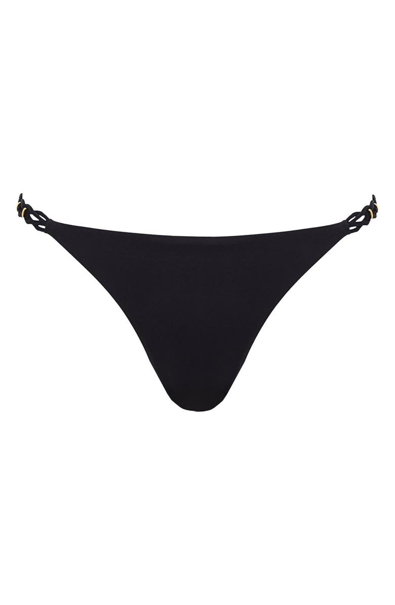 Agua Bendita Maisie Solstice High Leg Bikini Bottoms, Alternate, color, Black