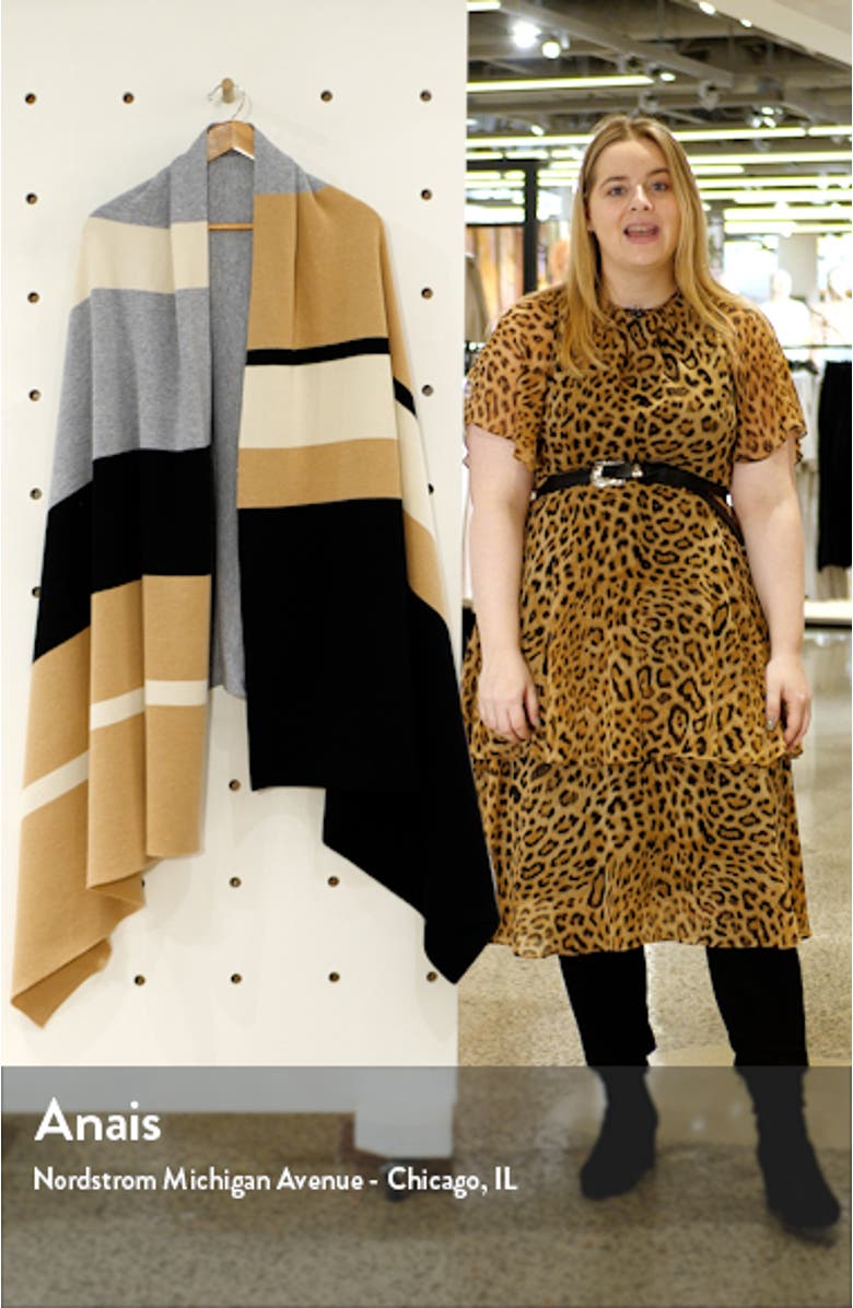 Stripe Cashmere Sweater Wrap, sales video thumbnail