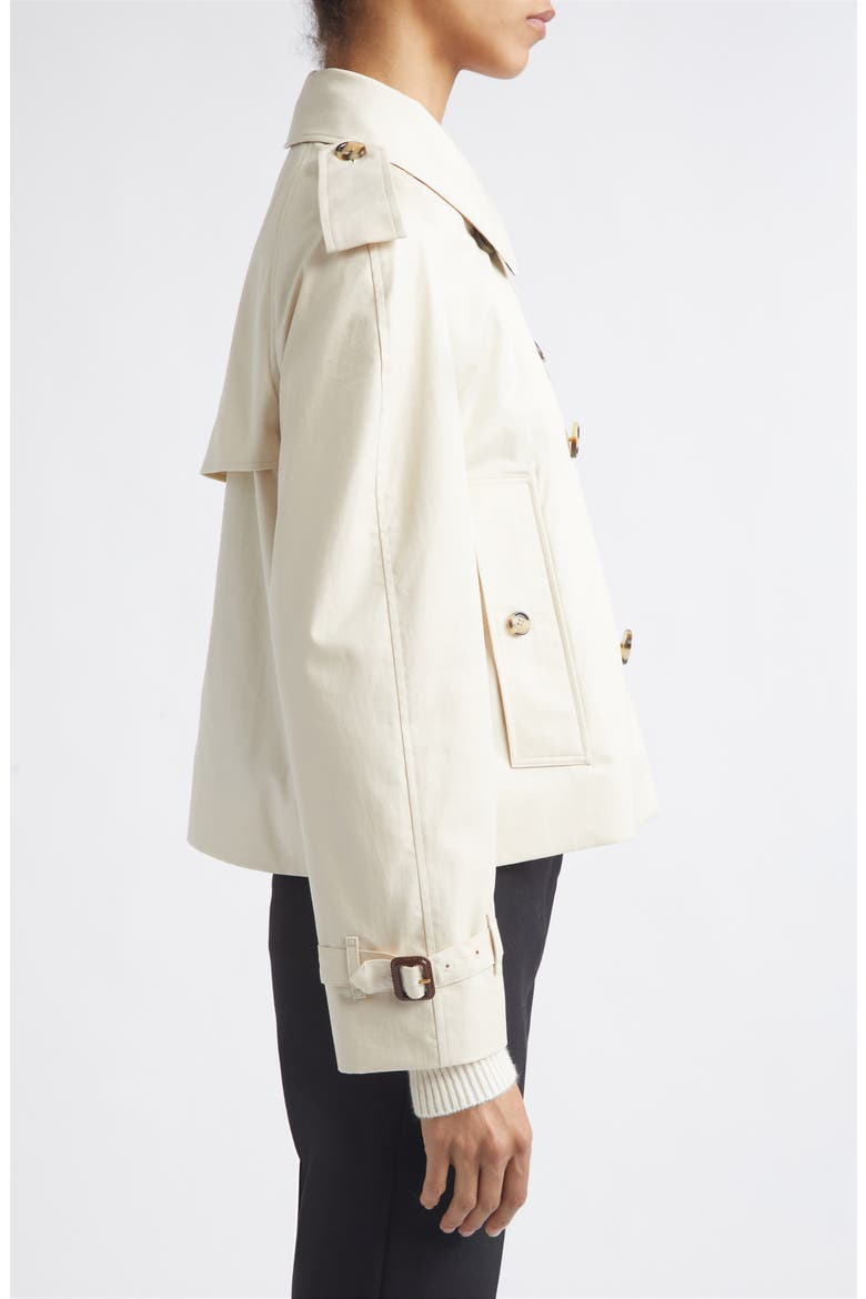 Haltye Cotton Gabardine Crop Trench Jacket, Main, color, CLAM BEIGE