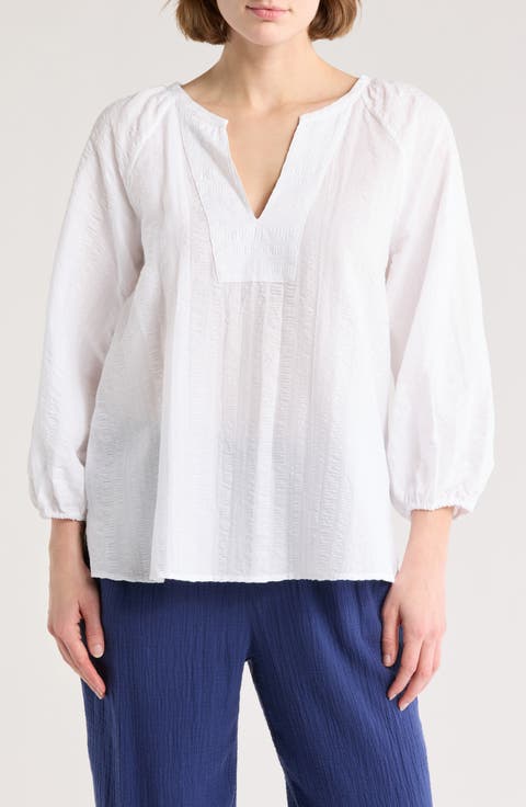 Marbella Bay Balloon Sleeve Top