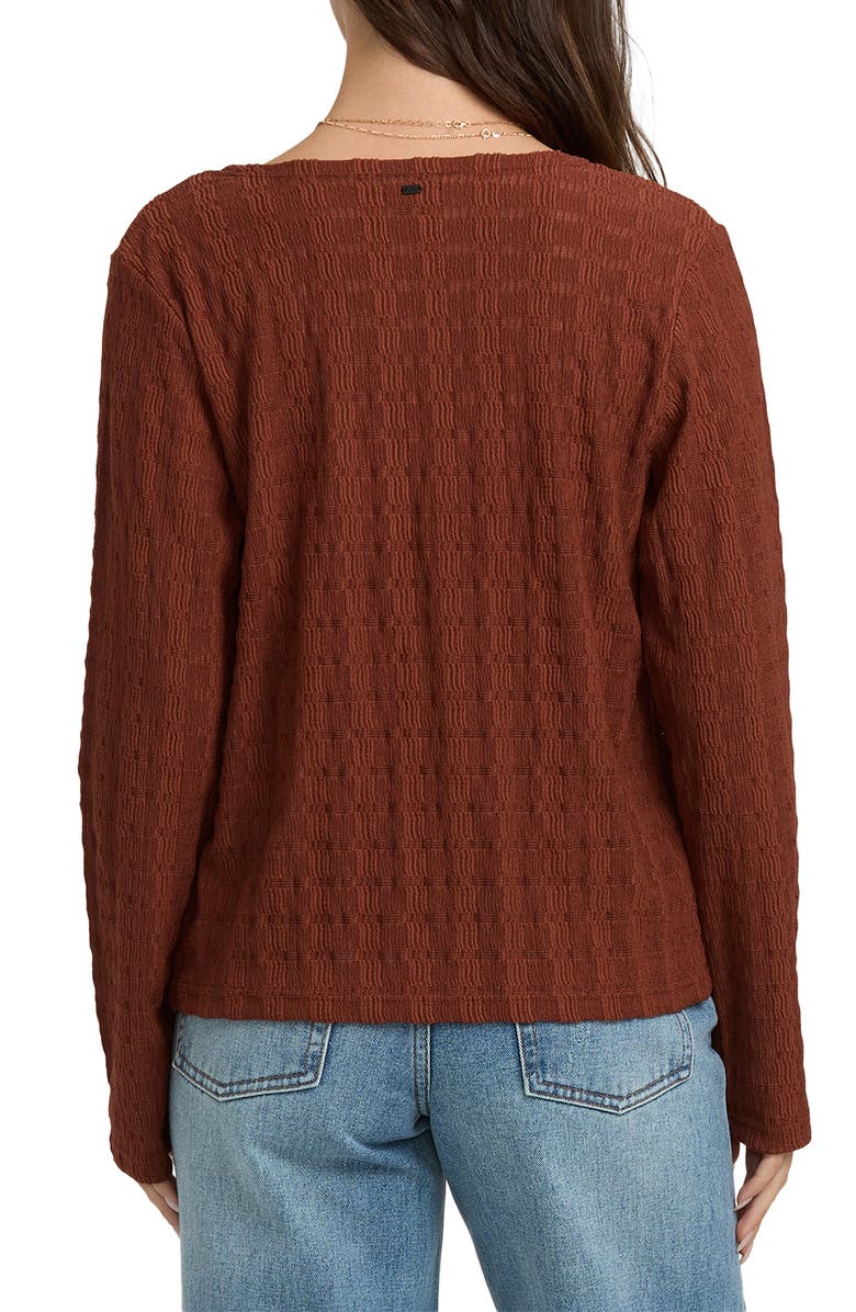 Billabong Havana Tie Front Knit Top, Alternate, color, Concrete Sea Wash