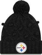 New Era Women's New Era Black Pittsburgh Steelers Toasty Cuffed Knit Hat with Pom