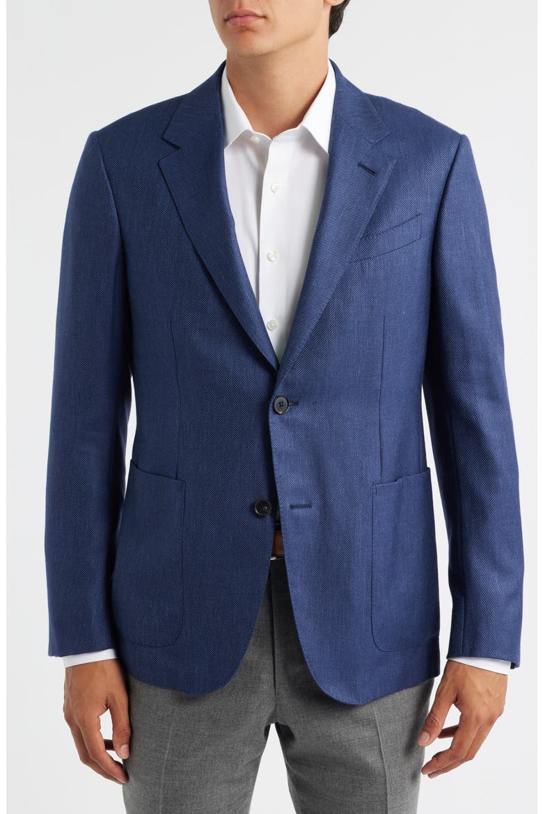 Cashmere, Silk & Linen Sport Coat, Alternate, color, INK BLUE