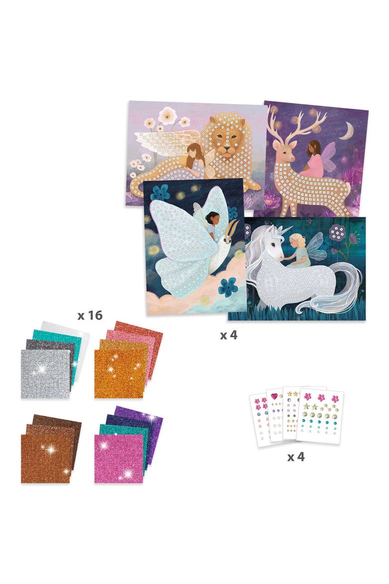 Kids' Enchanted World Mosaic Art Kit, Alternate, color, MULTI