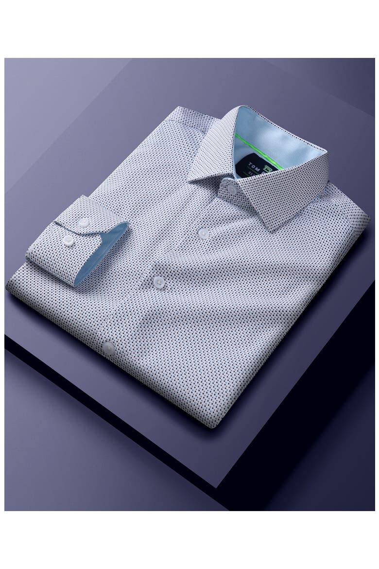 Regular Fit Performance Stretch Long Sleeve Button Front Shirt, Alternate, color, WHITE