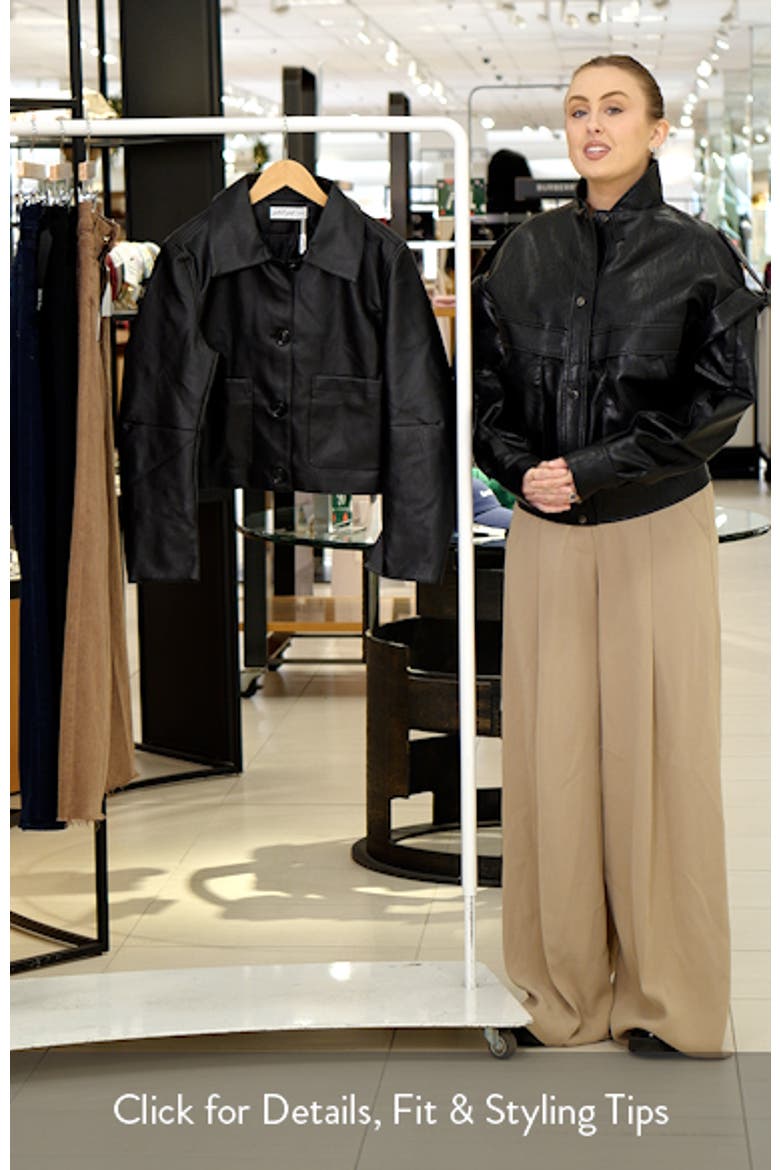 Hope Cropped Faux Leather Jacket video