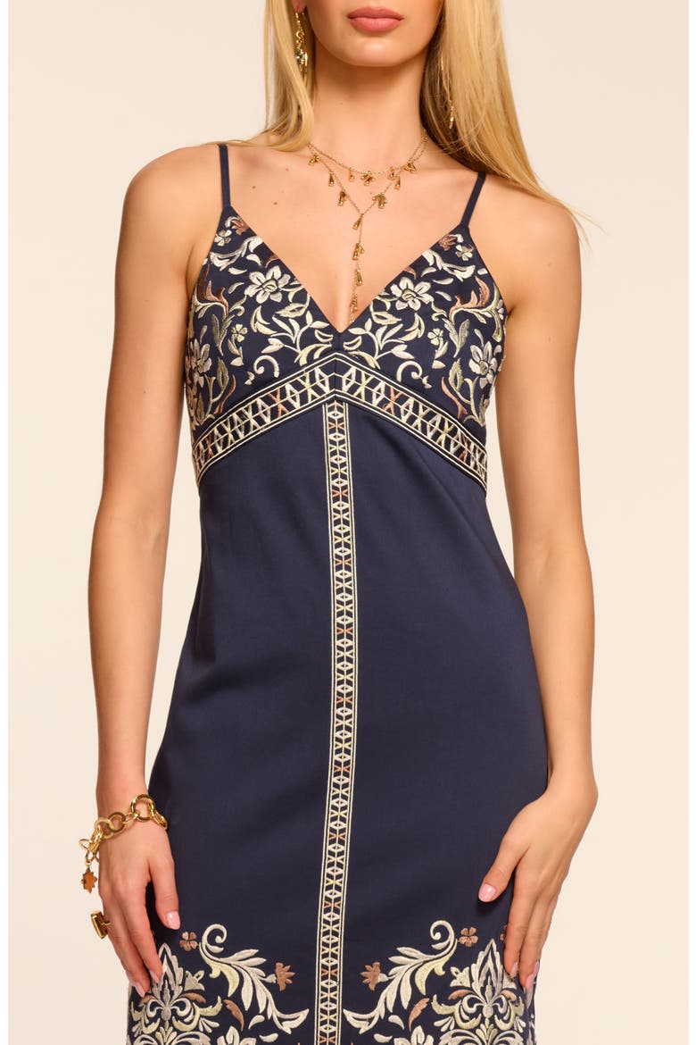 Constanza Embroidered Detail Stretch Cotton Dress, Alternate, color, NEUTRAL PLAYA