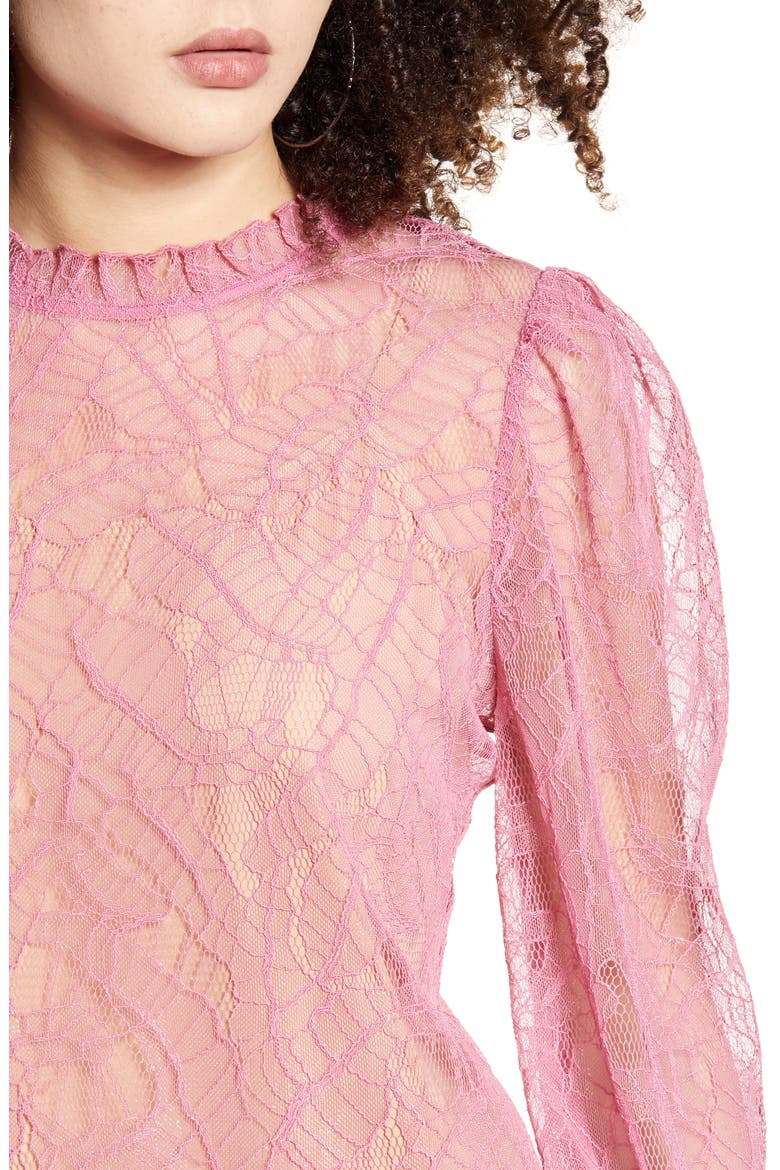 Wesley Lace Blouse, Alternate, color, MAGENTA LACE