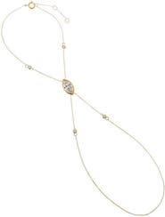BY ADINA EDEN Lab Grown Diamond Marquise Bezel Hand Chain 14K