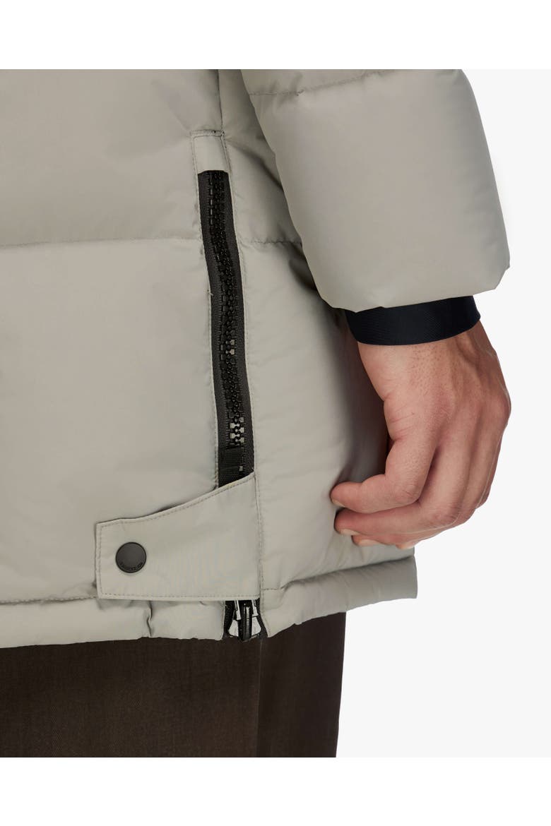 COMPASS | Hooded Recycled Down Winter Jacket, Alternate, color, Ice