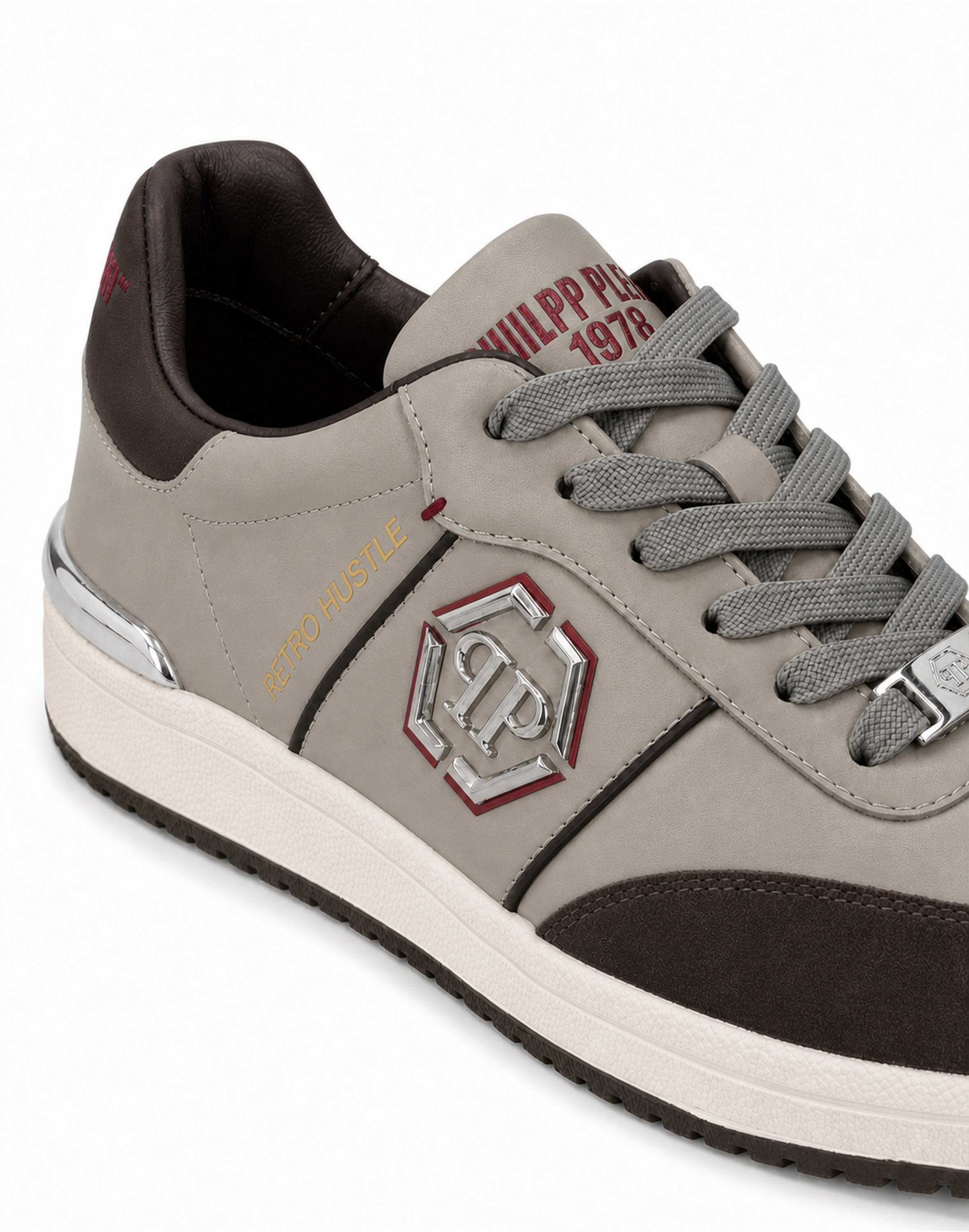 Low Top Sneakers Retro Hustle Bicolor Unisex, Alternate, color, darkbrown