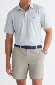 vineyard vines Stripe Sankaty Short Sleeve Performance Polo