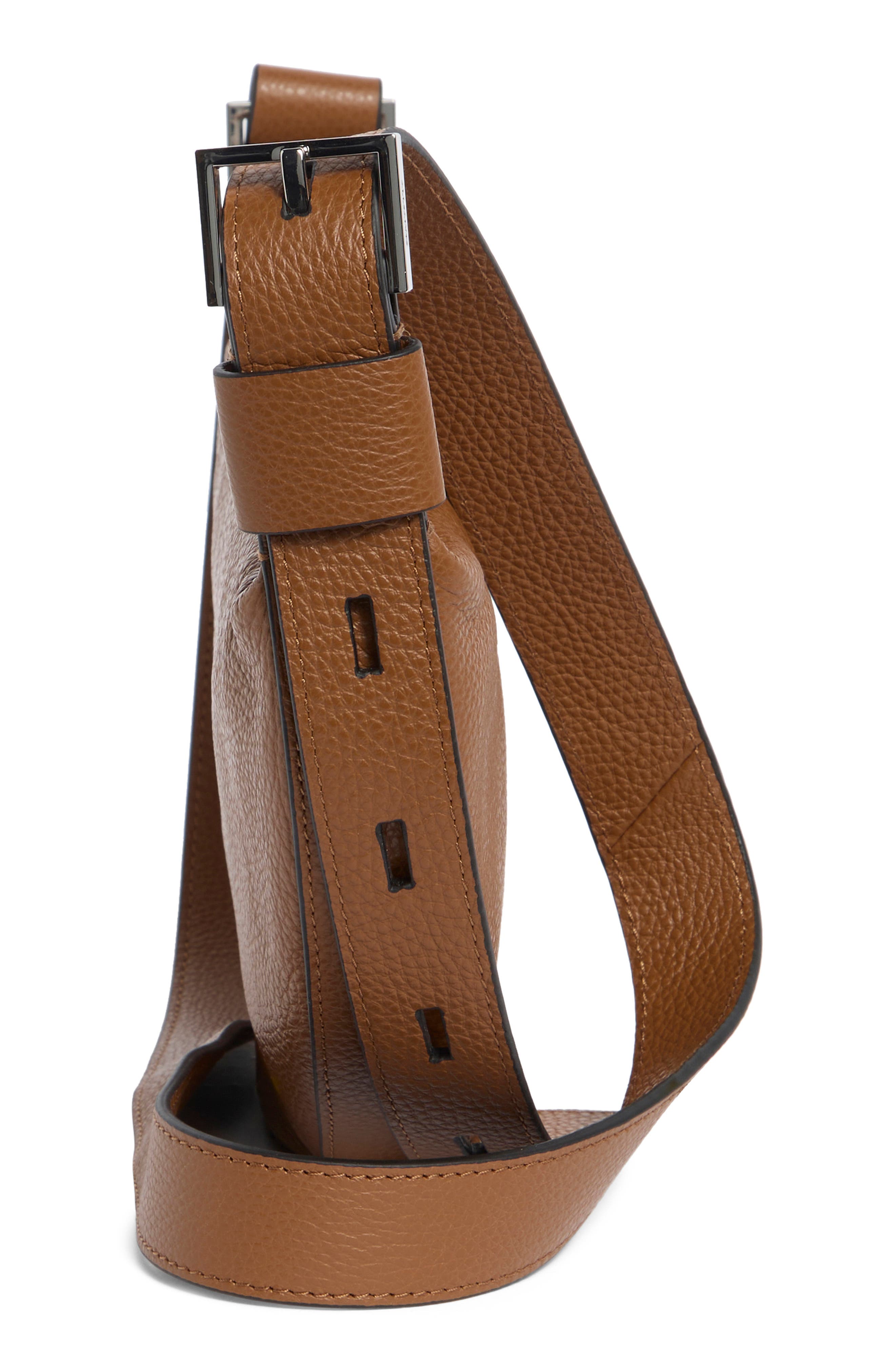 Half Moon Crossbody Bag, Alternate, color, SEPIA BROWN