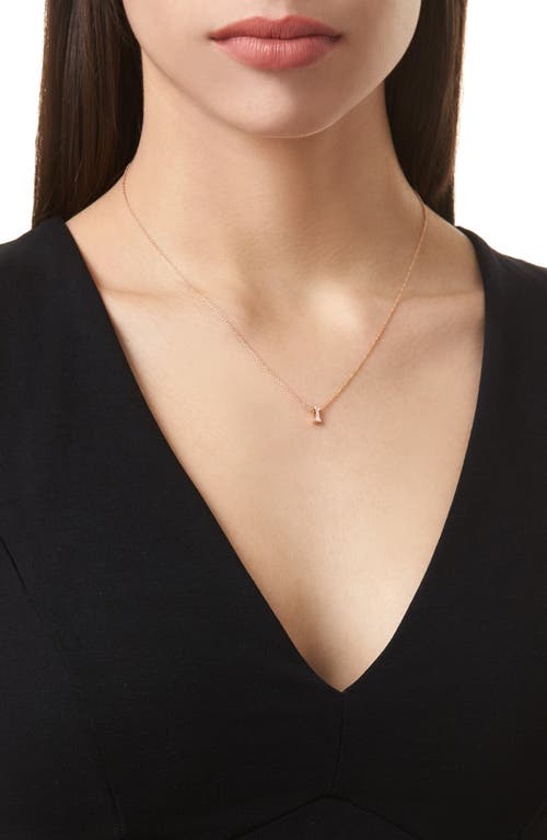 Bony Levy Diamond Pavé Initial Pendant Necklace In 18k Rose Gold - I