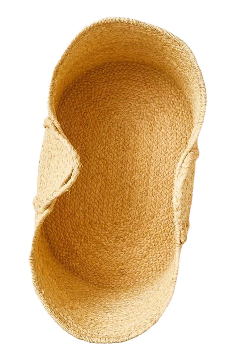 indego africa Rectangle Braided Raffia Floor Basket, Alternate, color, Natural