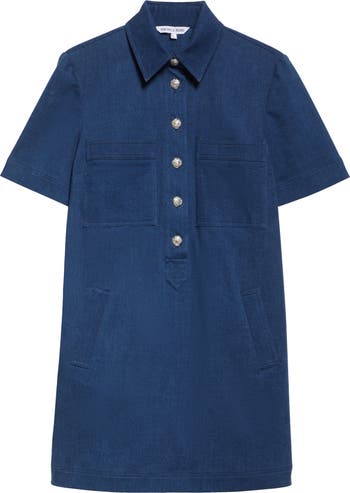Veronica Beard Koulis Short Sleeve Denim Shirtdress | Nordstrom