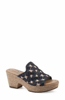 CLIFFS BY WHITE MOUNTAIN Bizzie Platform Wedge Espadrille Sandal