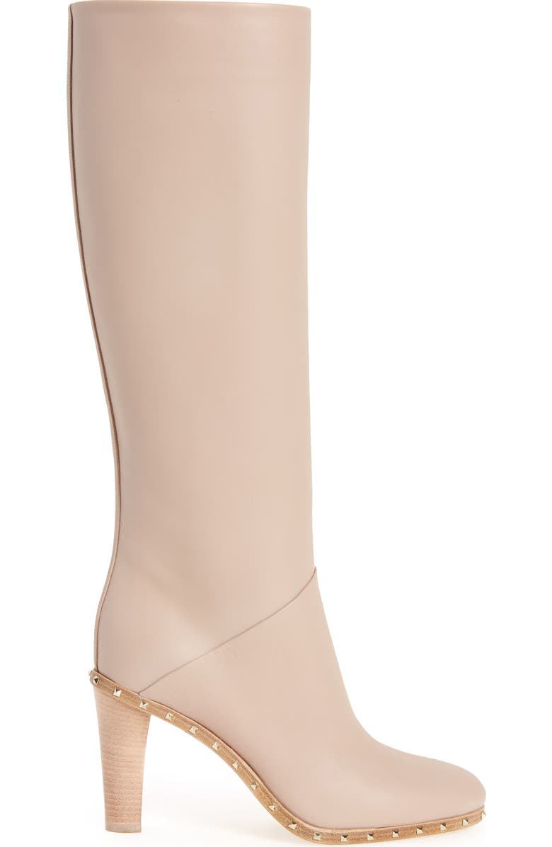 Valentino Garavani Valentino 'Soul Stud' Tall Boot, Alternate, color,