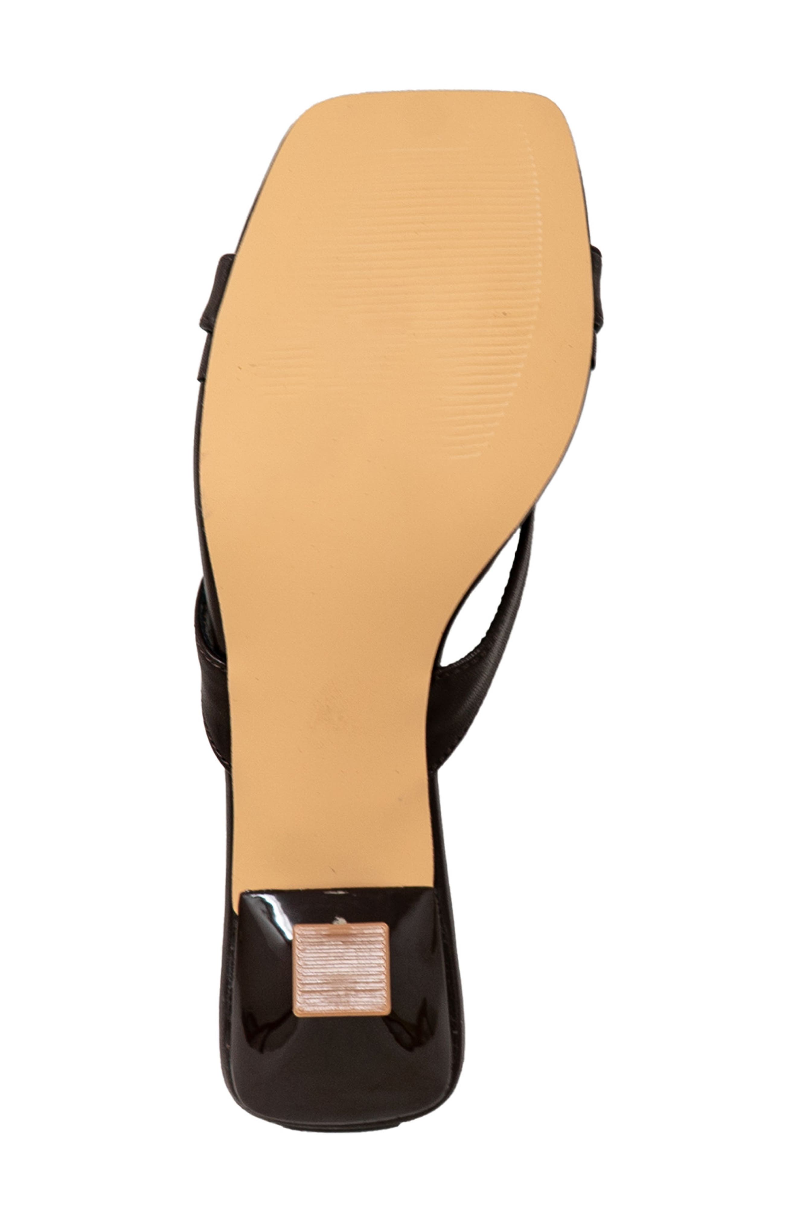 Square Toe Slide Sandal, Alternate, color, BROWN PU