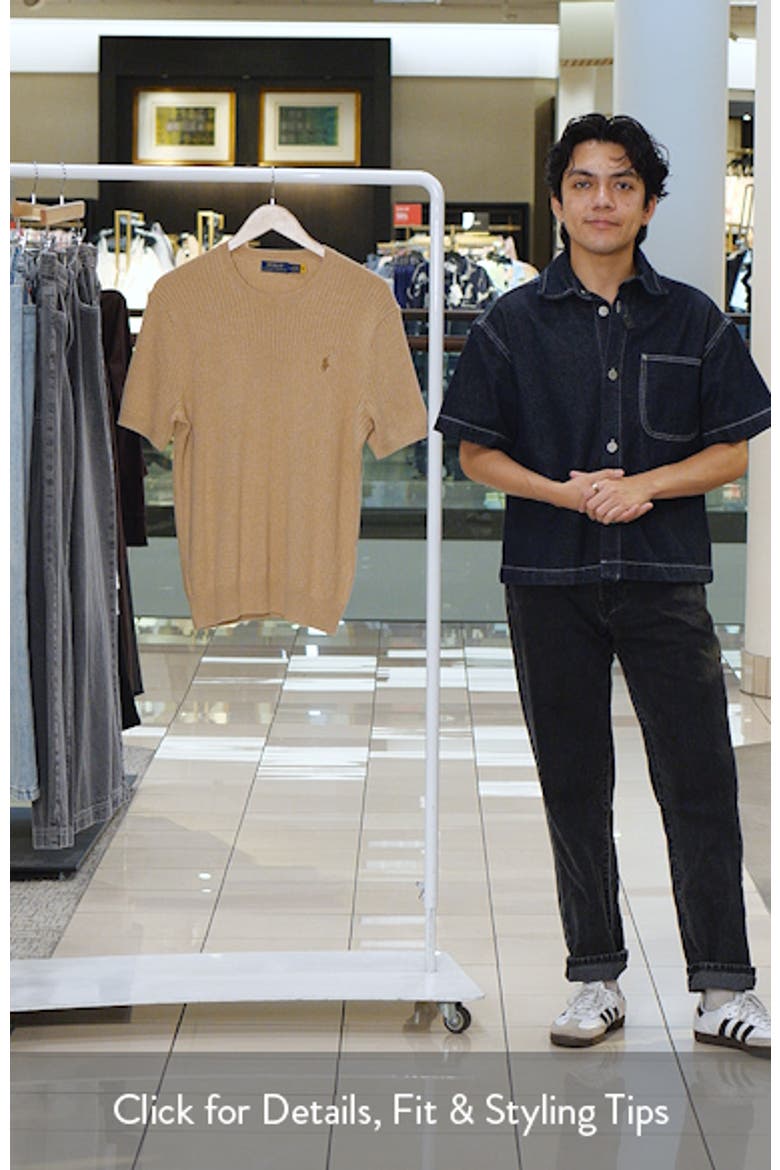 Ribbed Cotton Short Sleeve Sweater video