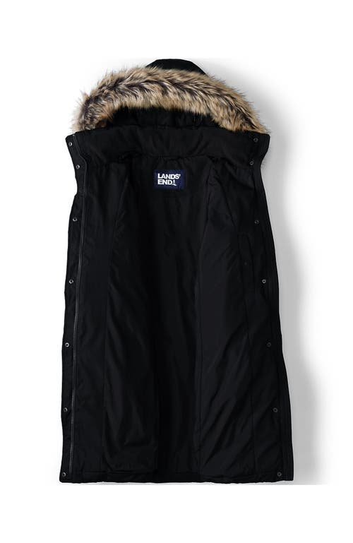 Lands' End Down Winter Coat In Black
