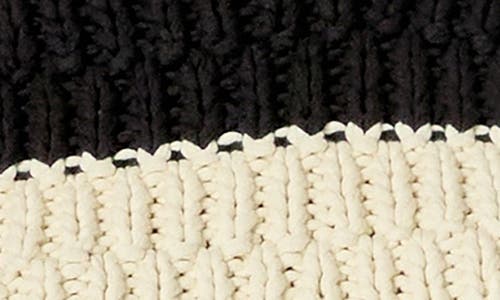 English Factory Chunky Stripe Sweater Vest In Black/ivory