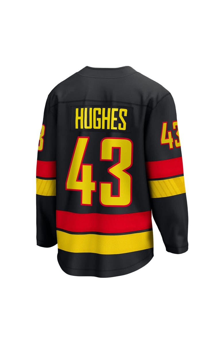 FANATICS Men's Fanatics Quinn Hughes Black Vancouver Canucks Alternate Breakaway Jersey, Alternate, color, Black