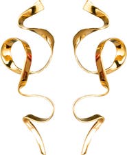Sterling King Allegro Ribbon Drop Earrings