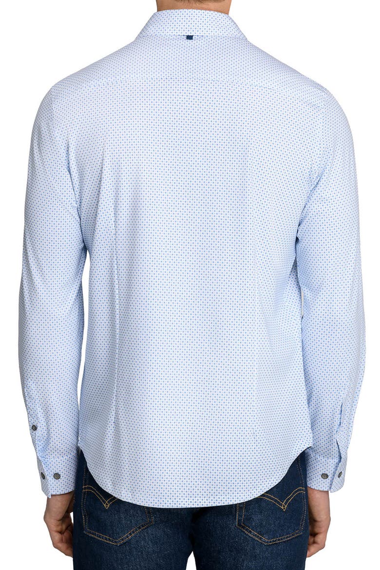 Slim Fit Micro Geo Dot Reworked Button-Up Shirt, Alternate, color, WHITE/ BLUE
