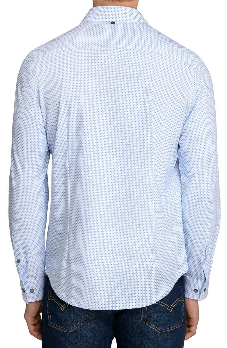 W.R.K Slim Fit Micro Geo Dot Reworked Button-Up Shirt, Alternate, color, White/ Blue