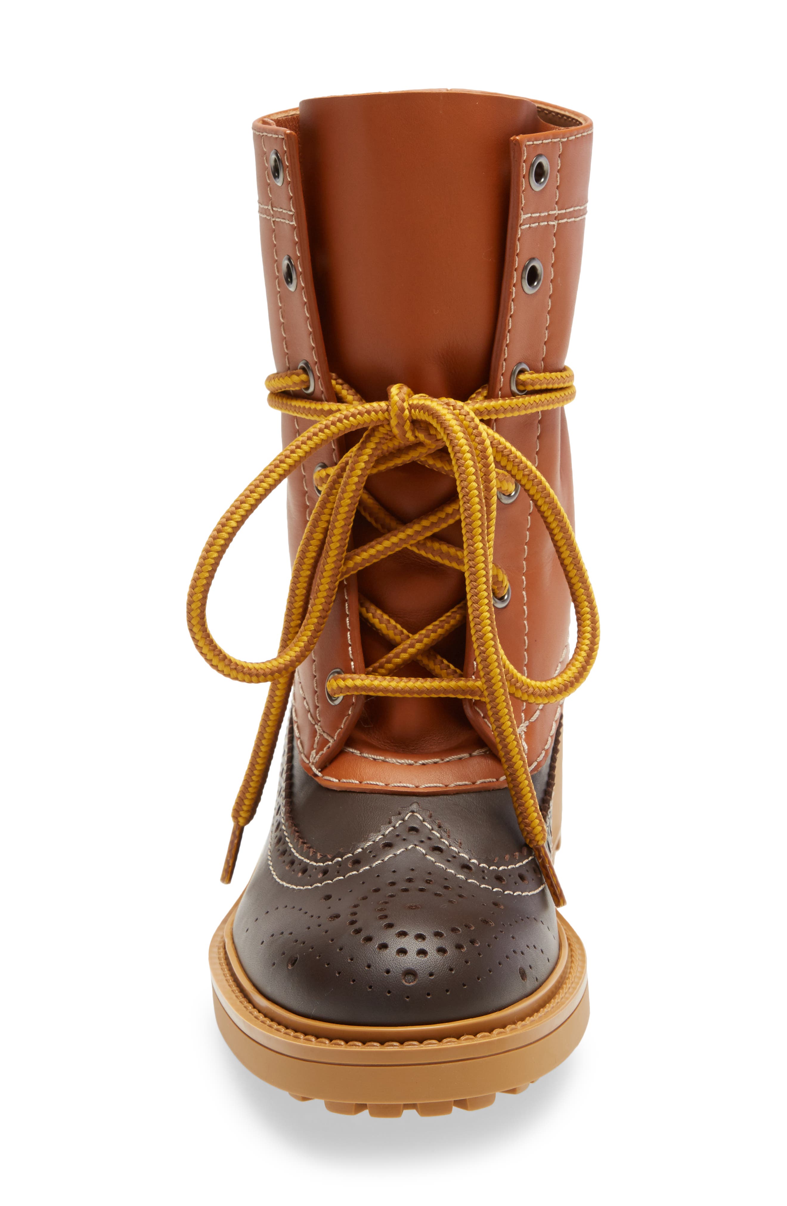 Chloé Franne Lace-Up Boot, Alternate, color, 