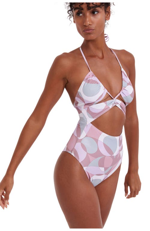 Flirtt Gottex Retro Vibes Cut Out One Piece In Multi