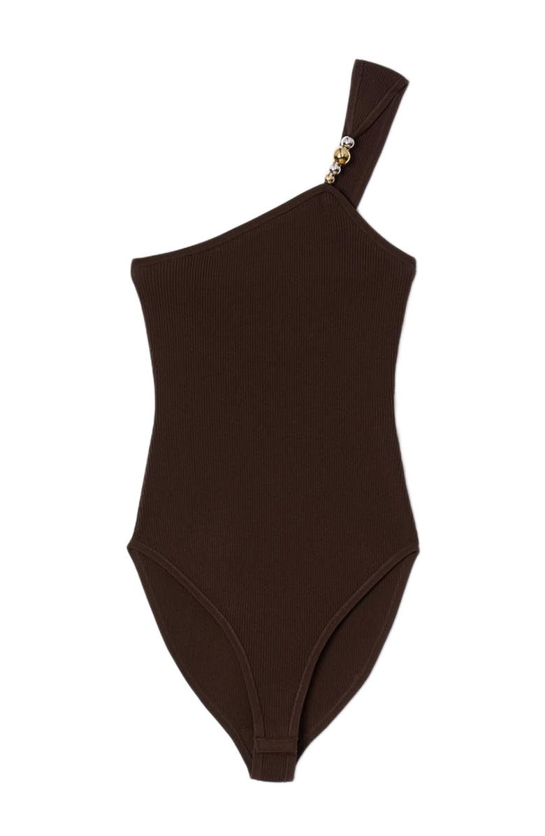 SANDRO Asymmetric leotard with bead detail, Alternate, color,