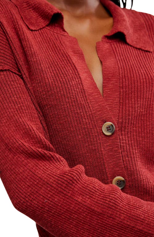 FREE PEOPLE FREE PEOPLE ELLA BUTTON-UP SWEATER 