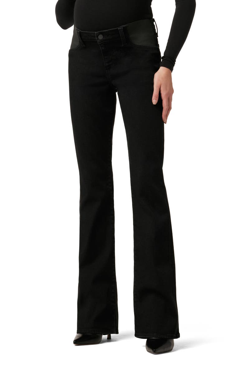 The Snapback Icon Bootcut Maternity Jeans, Main, color, BLACK