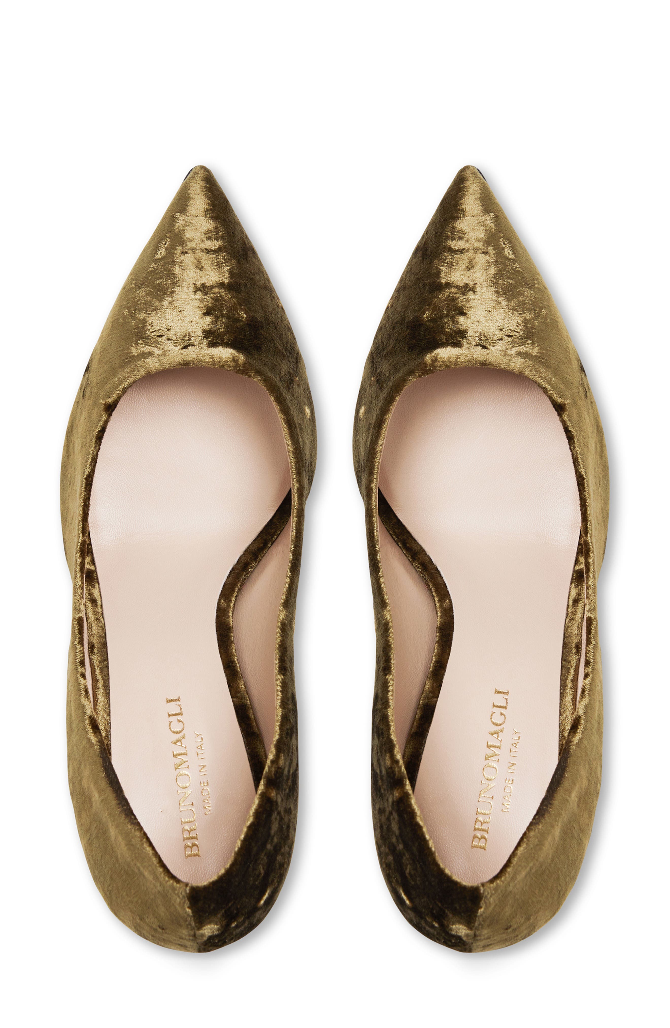 Bruno Magli Telma Pump, Alternate, color, Olive Crushed Velvet